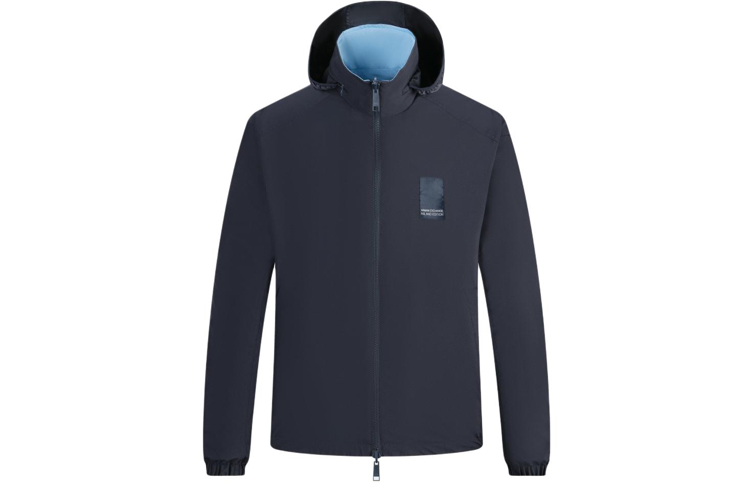 Cheap Chaqueta con Capucha Reversible Bordada Armani Exchange AE SS24 Azul Marino. 3DZB06-ZNB7Z-65BN