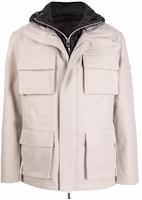 Armani Exchange Beige Hooded Jacket with Pocket Detail 6KZK09-ZNJVZ-2700 Armani Exchange Beige Hooded Jacket with Pocket Detail 6KZK09-ZNJVZ-2700