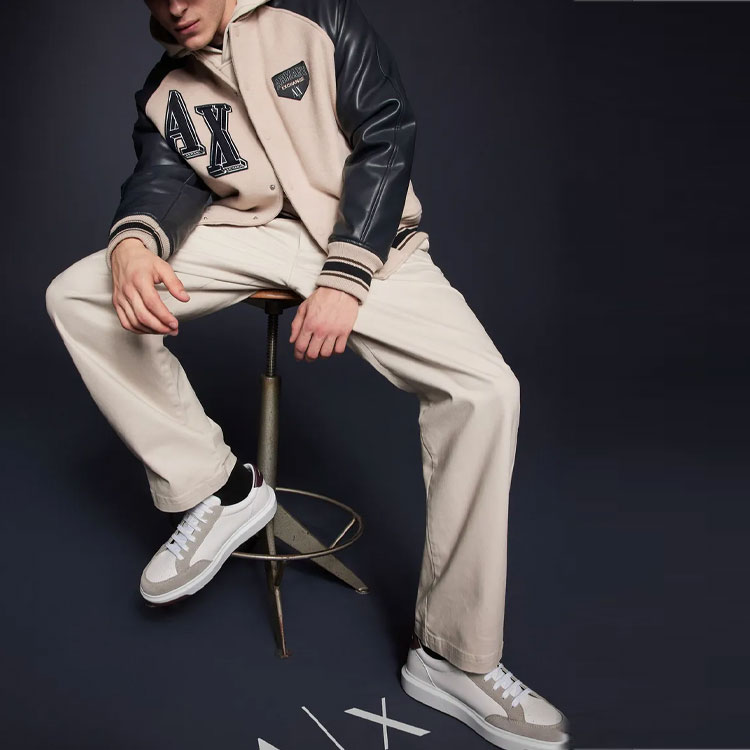 Purchase Armani Exchange 米色字母貼布棒球外套 6RZB21-ZNIKZ-149AJ