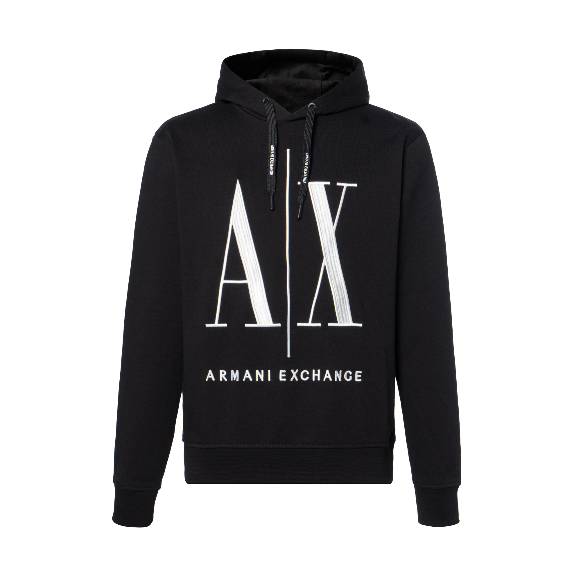 Armani Exchange Black Embroidered Logo Cotton Long Sleeve Sweatshirt 8NZMPC-ZJ1ZZ-1200