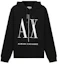 Order Armani Exchange Black Embroidered Logo Cotton Long Sleeve Sweatshirt 8NZMPC-ZJ1ZZ-1200