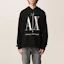 Shop Armani Exchange Black Embroidered Logo Cotton Long Sleeve Sweatshirt 8NZMPC-ZJ1ZZ-1200