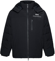 ARMANI EXCHANGE Black Hooded Puffer Jacket with Logo Print and Zip. 6KZB12-ZNICZ-1200 ARMANI EXCHANGE Black Hooded Puffer Jacket with Logo Print and Zip. 6KZB12-ZNICZ-1200