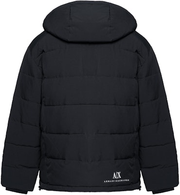 ARMANI EXCHANGE 黑色連帽羽絨外套,附Logo印花及拉鍊。 6KZB12-ZNICZ-1200 Lookbook ARMANI EXCHANGE 黑色連帽羽絨外套,附Logo印花及拉鍊。 6KZB12-ZNICZ-1200
