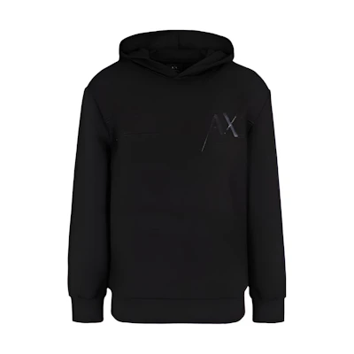 Armani Exchange Black Hoodie with Letter Logo Print Design 6RZMKB-ZJXBZ-1200