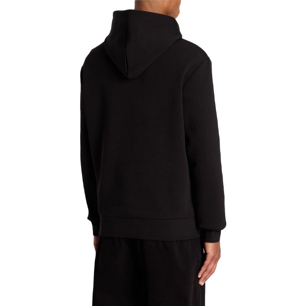 Shop Armani Exchange 黑色連帽衫 字母Logo印花設計 6RZMKB-ZJXBZ-1200