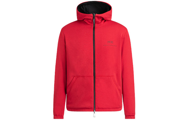 Purchase Armani Exchange 黑色標誌印花拉鏈連帽外套 6KZB56-ZNVQZ-1200