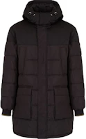Order ARMANI EXCHANGE 黑色中長版連帽棉質外套 6HZL01-ZNFYZ-1200