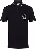 Armani Exchange Black Polo Shirt with Solid Color and Embroidered Logo. 8NZFPA-Z8M5Z-1200 Armani Exchange Black Polo Shirt with Solid Color and Embroidered Logo. 8NZFPA-Z8M5Z-1200