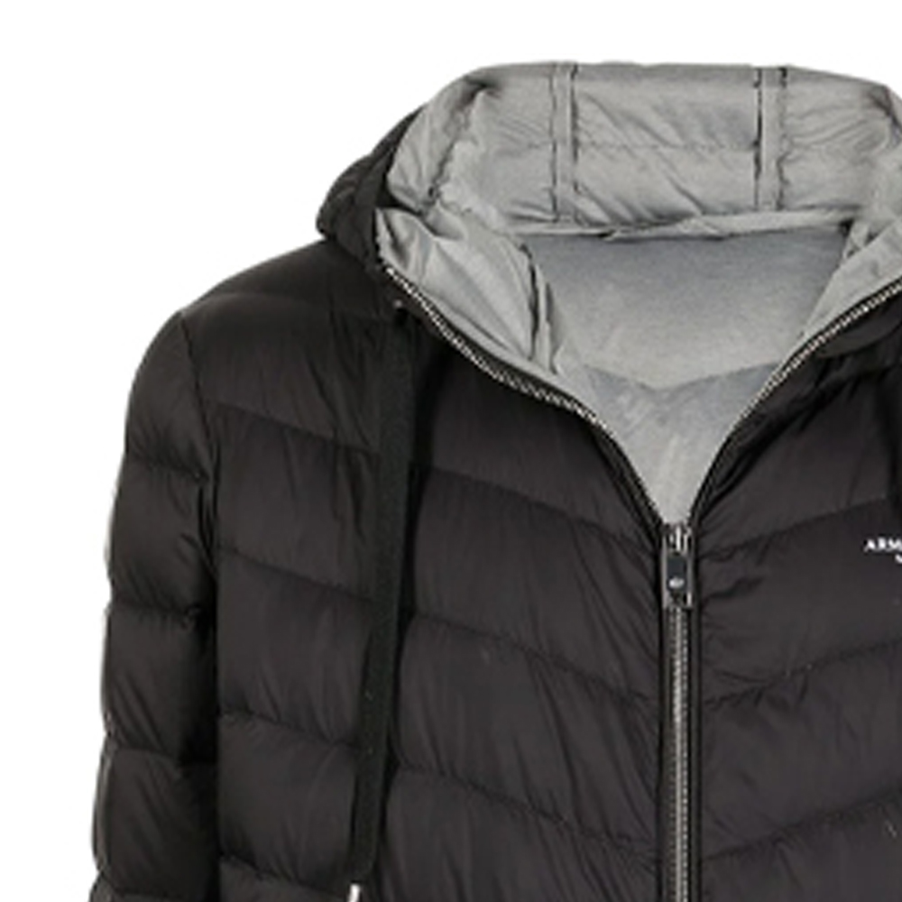 Details for 阿玛尼AX黑色印花连帽羽绒夹克。 8NZB53-ZNW3Z-0217