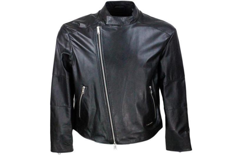 Armani Exchange Black Solid Stand Collar Zip Jacket E39R72-F9P72-999