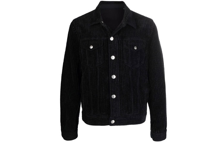 Armani Exchange Black Velvet Corduroy Shirt Jacket 6KZB35-ZNVEZ-1200