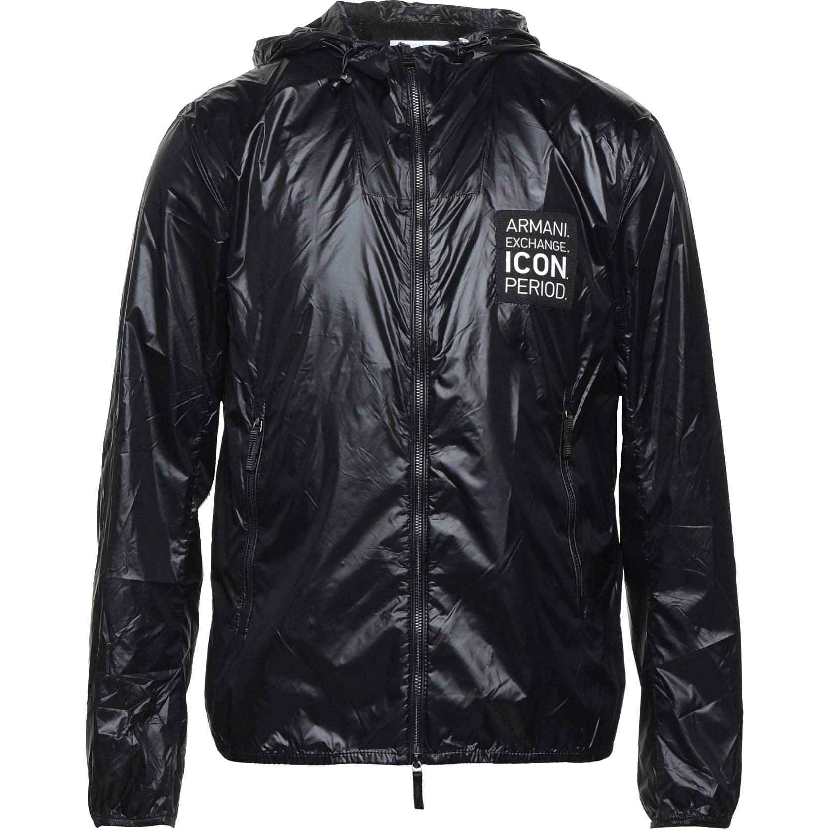 Armani Exchange Black Zip-Up Hoodie Jacket with Logo Patch 8NZBP3-ZNYNZ-BLACK