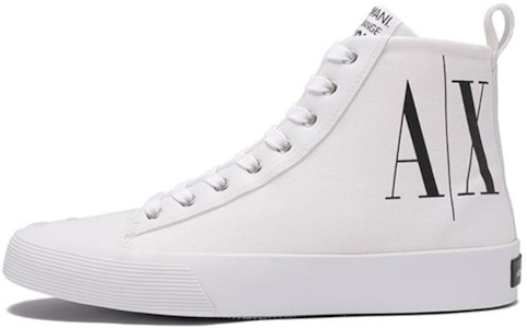 阿玛尼交流白色帆布高帮鞋 XUZ039XV59100152 Buy 阿玛尼交流白色帆布高帮鞋 XUZ039XV59100152
