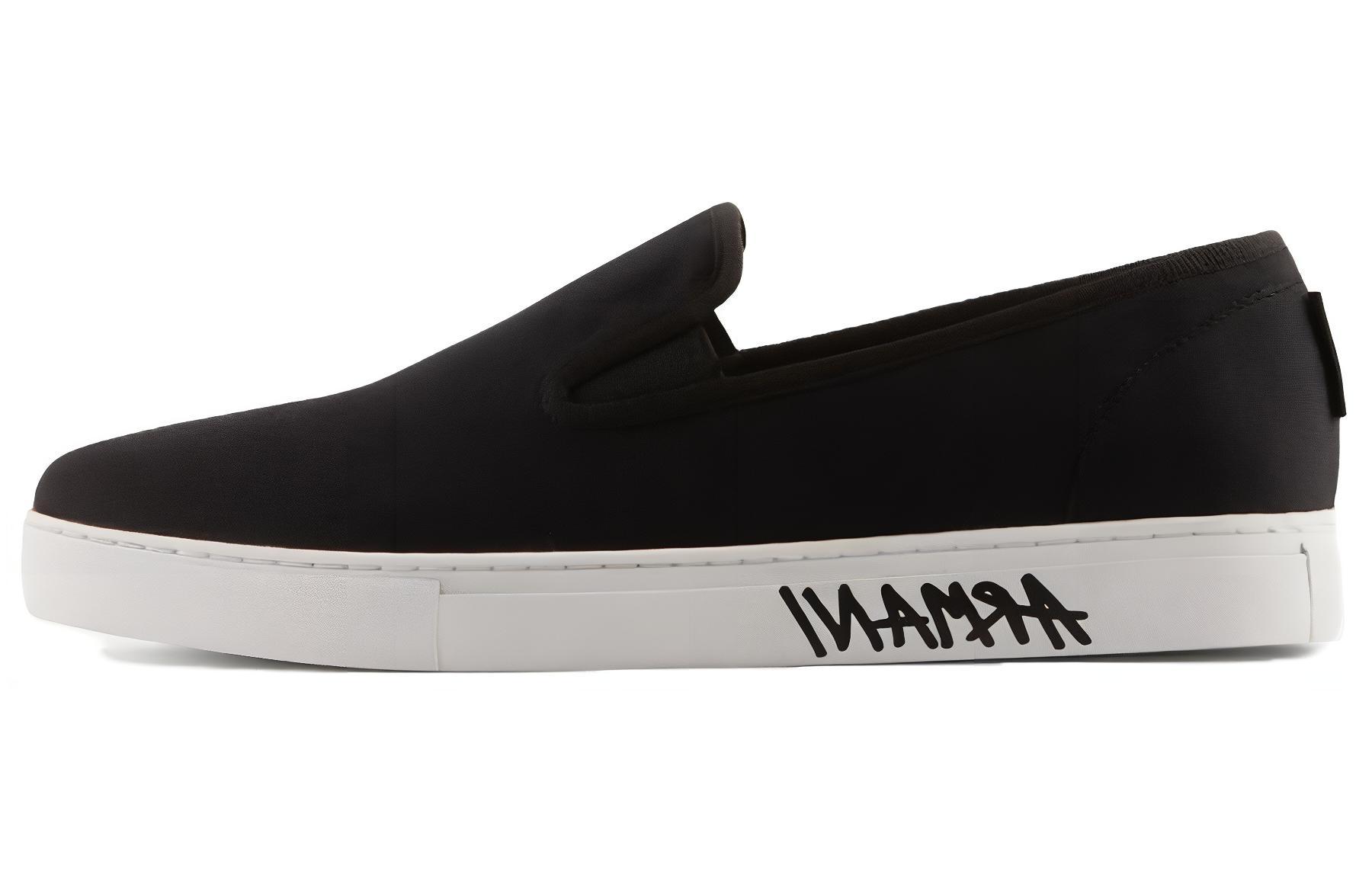 Armani Exchange Canvas Slip-On 'Black Fashion' XUY009XV656100002