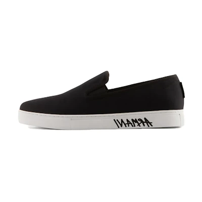 Armani Exchange Canvas Slip-On 'Black Fashion'