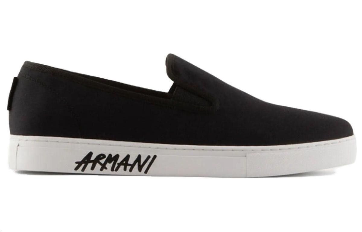 Armani Exchange Canvas Slip-On 'Black Fashion' 圖 2