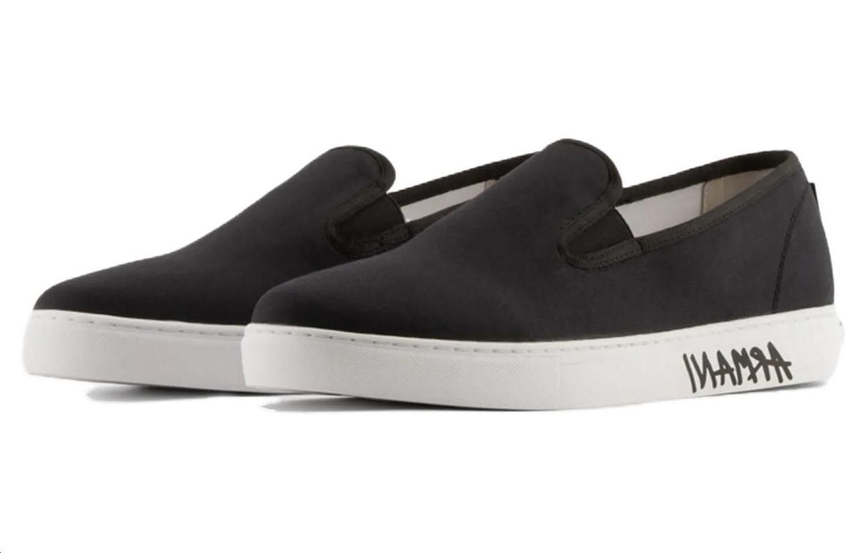 Shop Armani Exchange Slip-On Canvas ''Moda Nera'' XUY009XV656100002