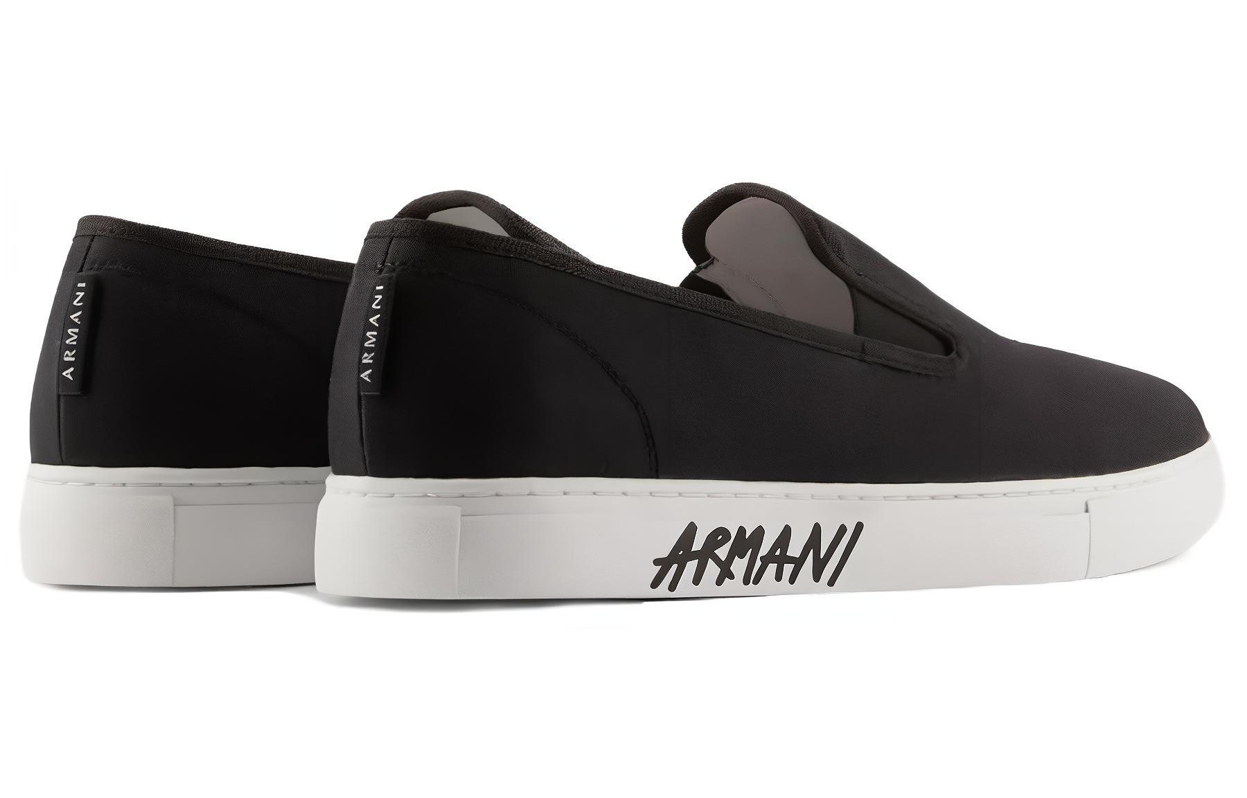 Armani Exchange Canvas Slip-On 'Black Fashion' 圖 5