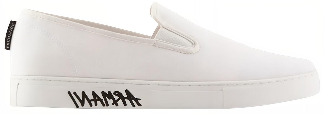 Armani Exchange Canvas Slip-On 'White Fashion' XUY009XV656101015 Order Armani Exchange Canvas Slip-On 'White Fashion' XUY009XV656101015