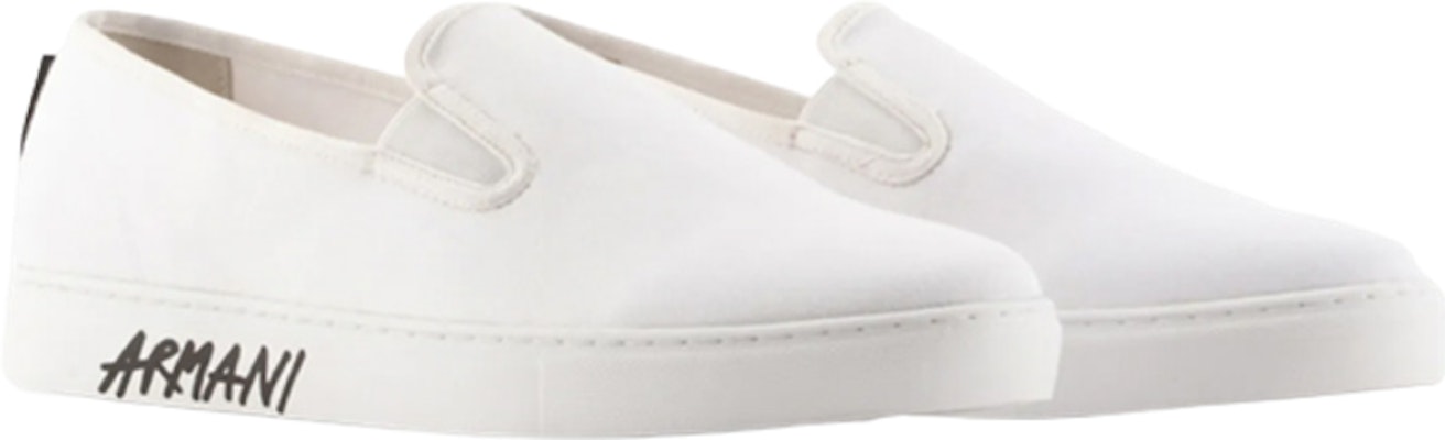 Armani Exchange Canvas Slip-On 'White Fashion' XUY009XV656101015 Lookbook Armani Exchange Canvas Slip-On 'White Fashion' XUY009XV656101015