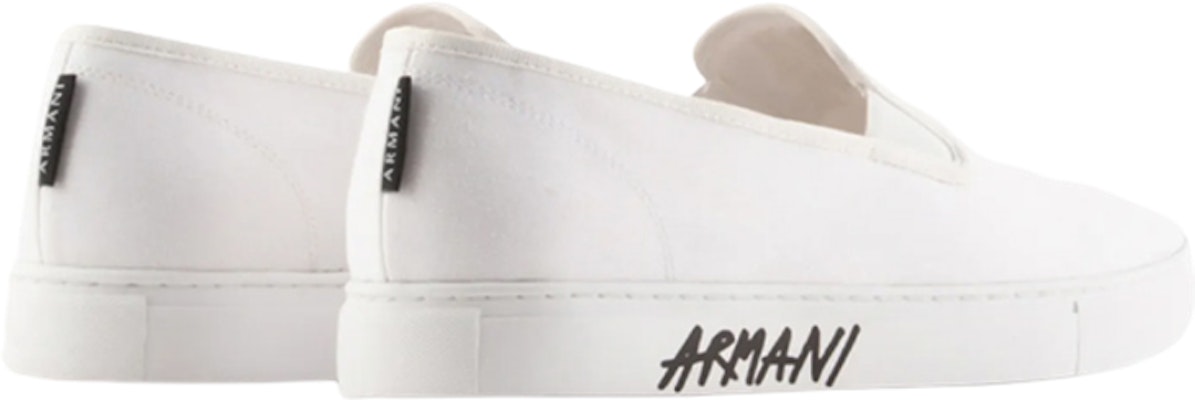 Armani Exchange Canvas Slip-On 'White Fashion' XUY009XV656101015 Shop Armani Exchange Canvas Slip-On 'White Fashion' XUY009XV656101015