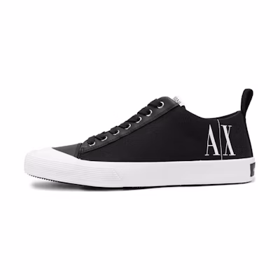 Armani Exchange Canvas Sneaker 'Black and White Logo'