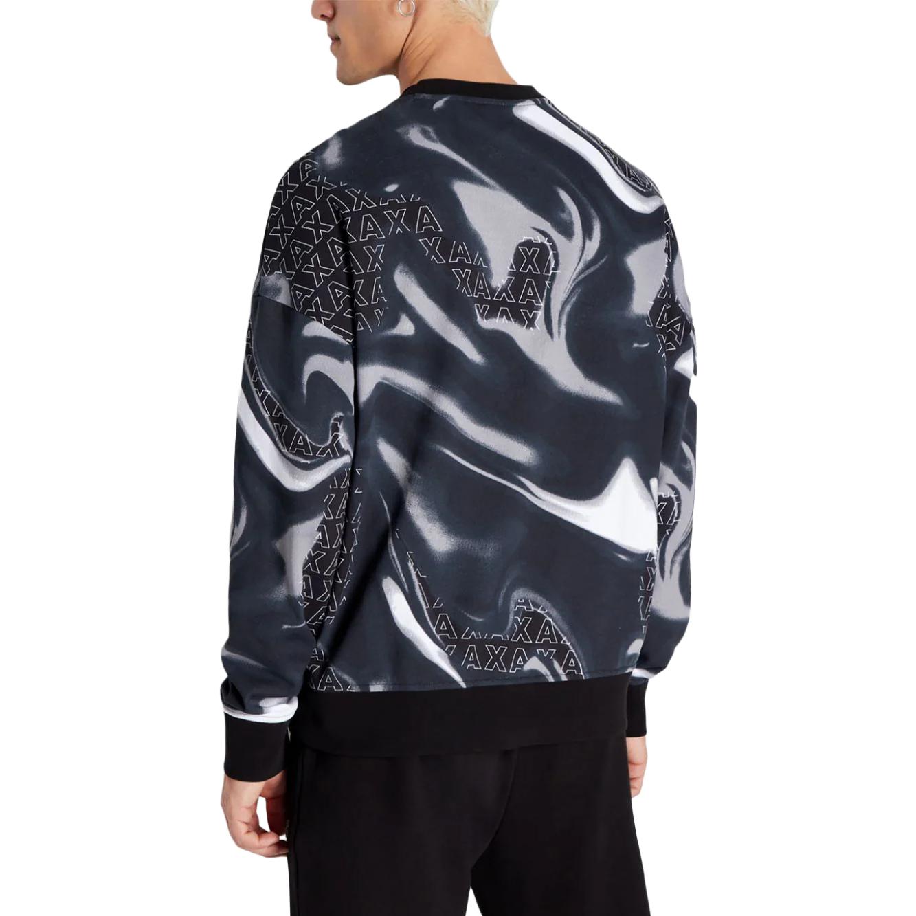 Shop Armani Exchange Colorblock Logo Graphic Sweatshirt 6RZMHH-ZJDGZ-122BS