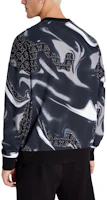 Shop Armani Exchange 拼色Logo圖案休閒長袖上衣 6RZMHH-ZJDGZ-122BS