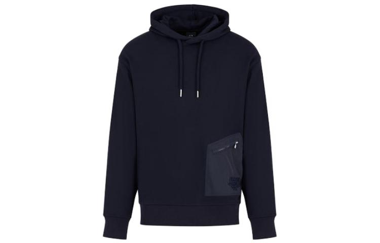 Armani Exchange Crewneck Sweatshirt with Pocket Logo Embroidery 3DZMLL-ZJ4XZ-11583