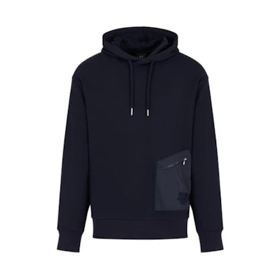 Armani Exchange Crewneck Sweatshirt with Pocket Logo Embroidery 3DZMLL-ZJ4XZ-11583