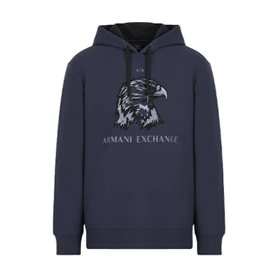 Armani Exchange Embroidered Logo Animal Navy Sweatshirt SS22 3LZMAQ-ZJ5UZ-1596