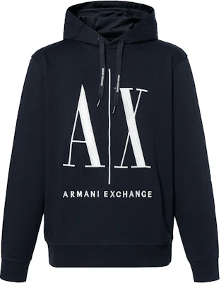 Armani Exchange 刺繡標誌純棉連帽衫 深藍色毛衣 8NZMPC-ZJ1ZZ-1510 Buy Armani Exchange 刺繡標誌純棉連帽衫 深藍色毛衣 8NZMPC-ZJ1ZZ-1510