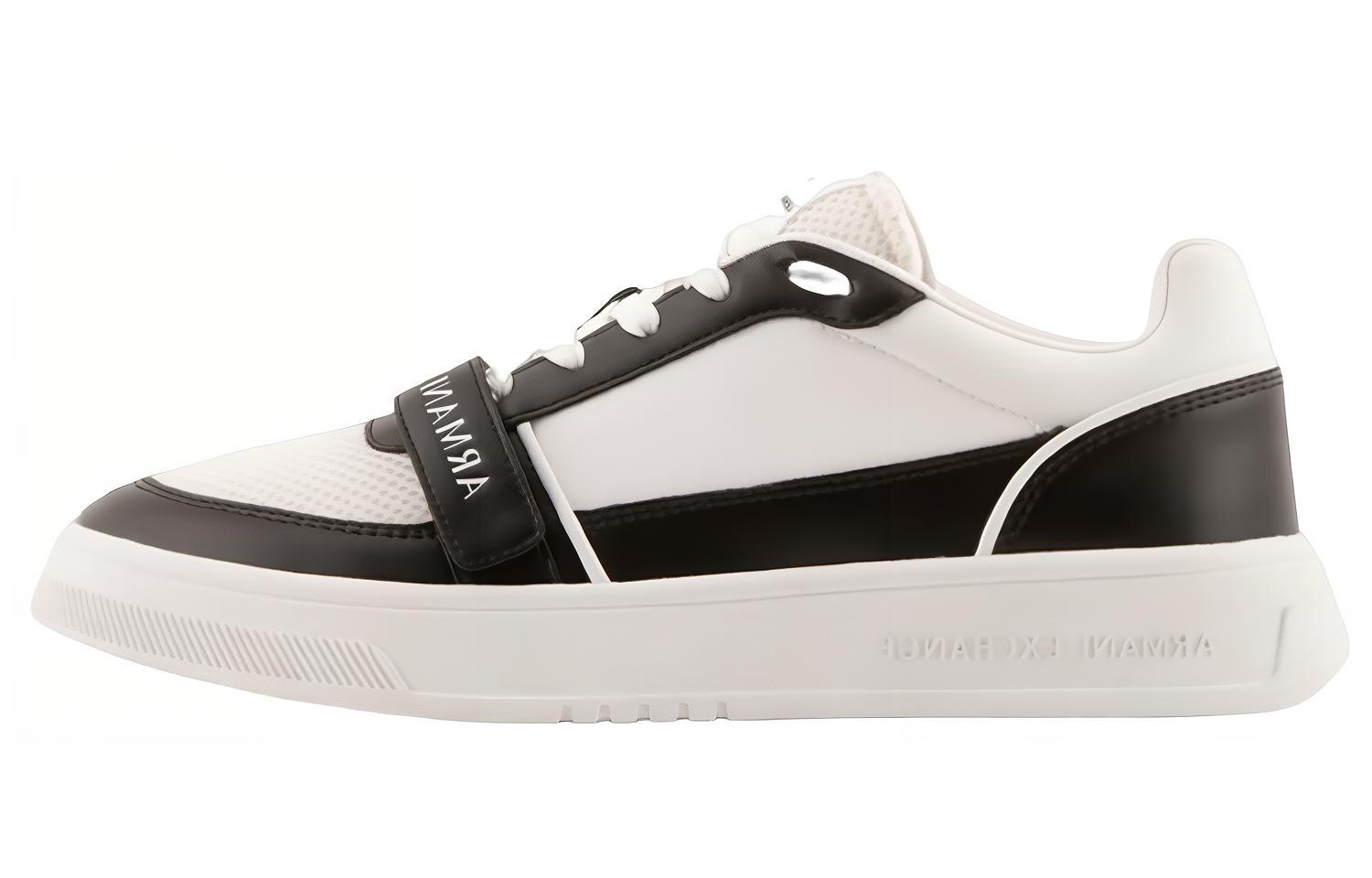 Armani Exchange Fabric Low-Top Lace-Up 'Black and White' XUX168XV6581R326