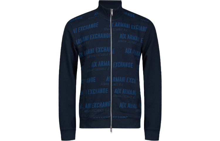 Armani Exchange FW21 Alphabet Print Zip-Up Jacket 3KZMAK-ZJ7RZ-0509