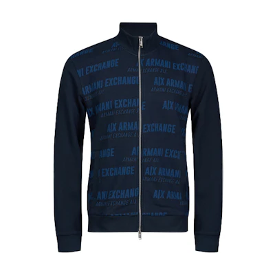 Armani Exchange FW21 Alphabet Print Zip-Up Jacket 3KZMAK-ZJ7RZ-0509