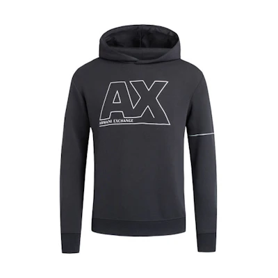 Armani Exchange FW21 Black Logo Print Sweatshirt 6KZMFF-ZJ5NZ-1200