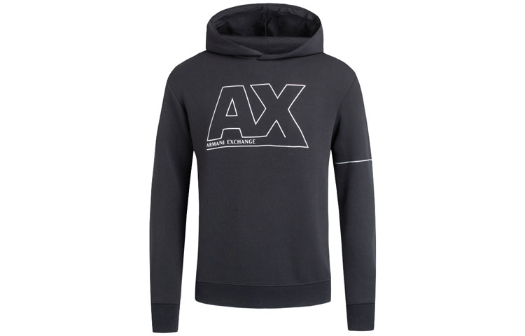 Order Armani Exchange FW21 Black Logo Print Sweatshirt 6KZMFF-ZJ5NZ-1200