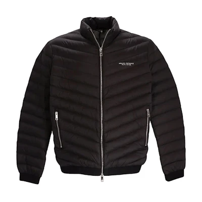 ARMANI EXCHANGE FW21 Black Puffer Jacket High Neck Regular Fit Men 8NZB52ZNW3Z0217-GR3