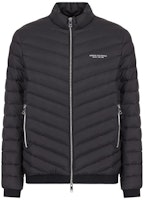 Armani Exchange FW22 Black Puffer Jacket with Logo Print and High Collar. 8NZB52-ZNW3Z-0217 Armani Exchange FW22 Black Puffer Jacket with Logo Print and High Collar. 8NZB52-ZNW3Z-0217