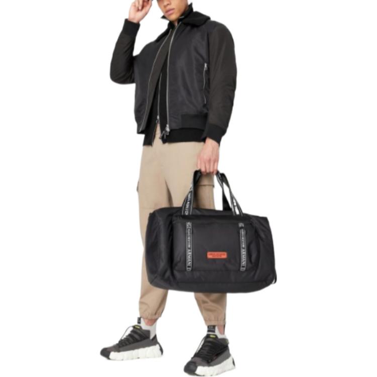 Lookbook アルマーニエクスチェンジ FW22 ブラック ソリッドカラー ジップアップニットジャケット 6LZE2X-ZM1LZ-1200