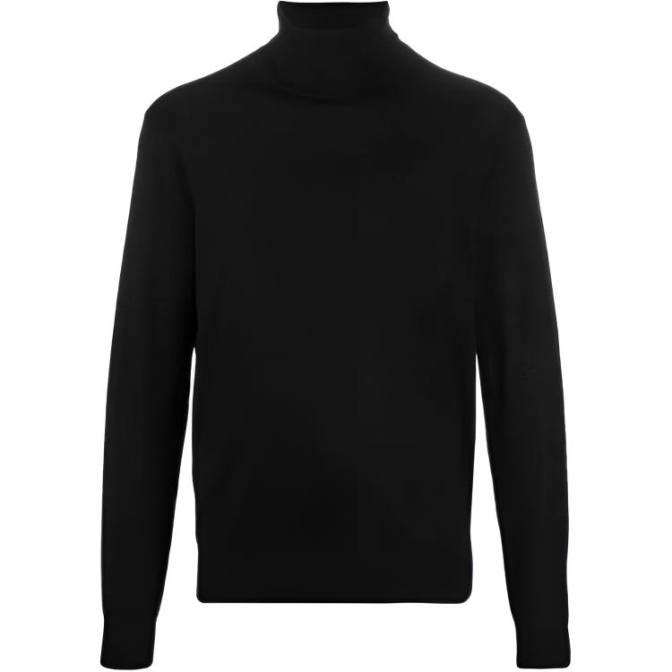 ARMANI EXCHANGE FW22  Black Solid High-Neck Casual Pullover Sweater 8NZM3C-ZM8AZ-1200
