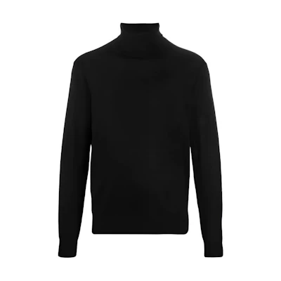 ARMANI EXCHANGE FW22 Black Solid High-Neck Casual Pullover Sweater 8NZM3C-ZM8AZ-1200