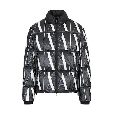 Armani Exchange FW22 Logo Print Puffer Jacket Black. 8NZBP8-ZNULZ-22AR