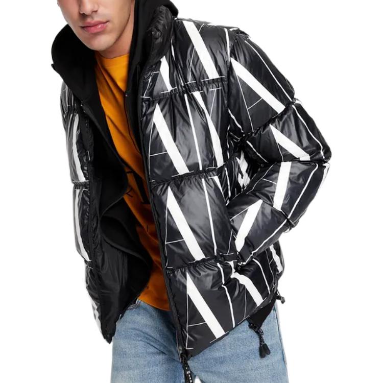 Purchase 아르마니 익스체인지 FW22 로고 프린트 퍼퍼 재킷 블랙. 8NZBP8-ZNULZ-22AR