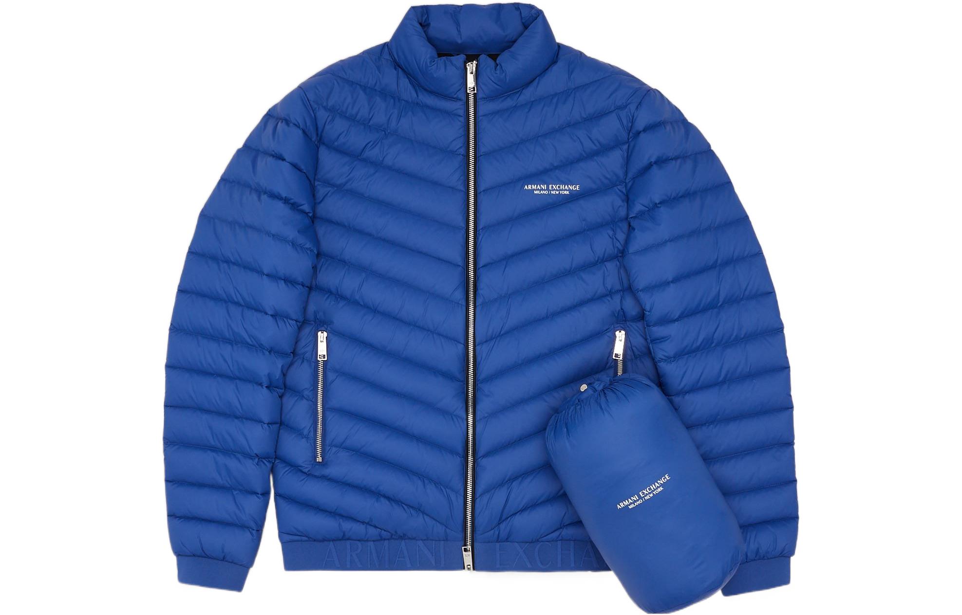 Lookbook ARMANI EXCHANGE FW22  Quilted Down Jacket with Zip-Up Stand Collar. 8NZB52-ZNW3Z-185AE