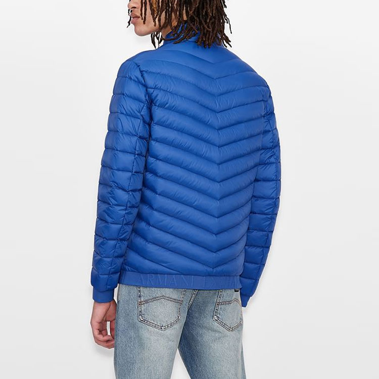 Purchase ARMANI EXCHANGE FW22  Quilted Down Jacket with Zip-Up Stand Collar. 8NZB52-ZNW3Z-185AE