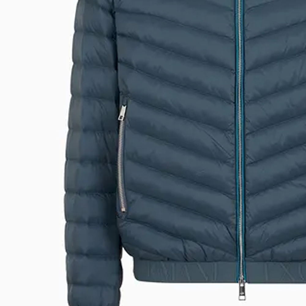 Cheap ARMANI EXCHANGE FW22  Quilted Down Jacket with Zip-Up Stand Collar. 8NZB52-ZNW3Z-185AE
