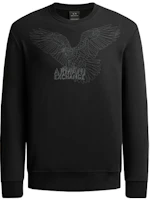 Armani Exchange FW22 Black Crewneck Sweatshirt with Eagle Graphic Print 6LZMHG-ZJ6RZ-1200 Armani Exchange FW22 Black Crewneck Sweatshirt with Eagle Graphic Print 6LZMHG-ZJ6RZ-1200