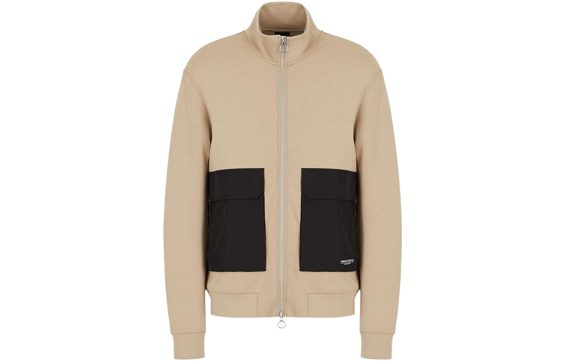 Order Armani Exchange FW22 Black Zip-Up High Neck Jacket 3LZMLG-ZJZGZ-11200